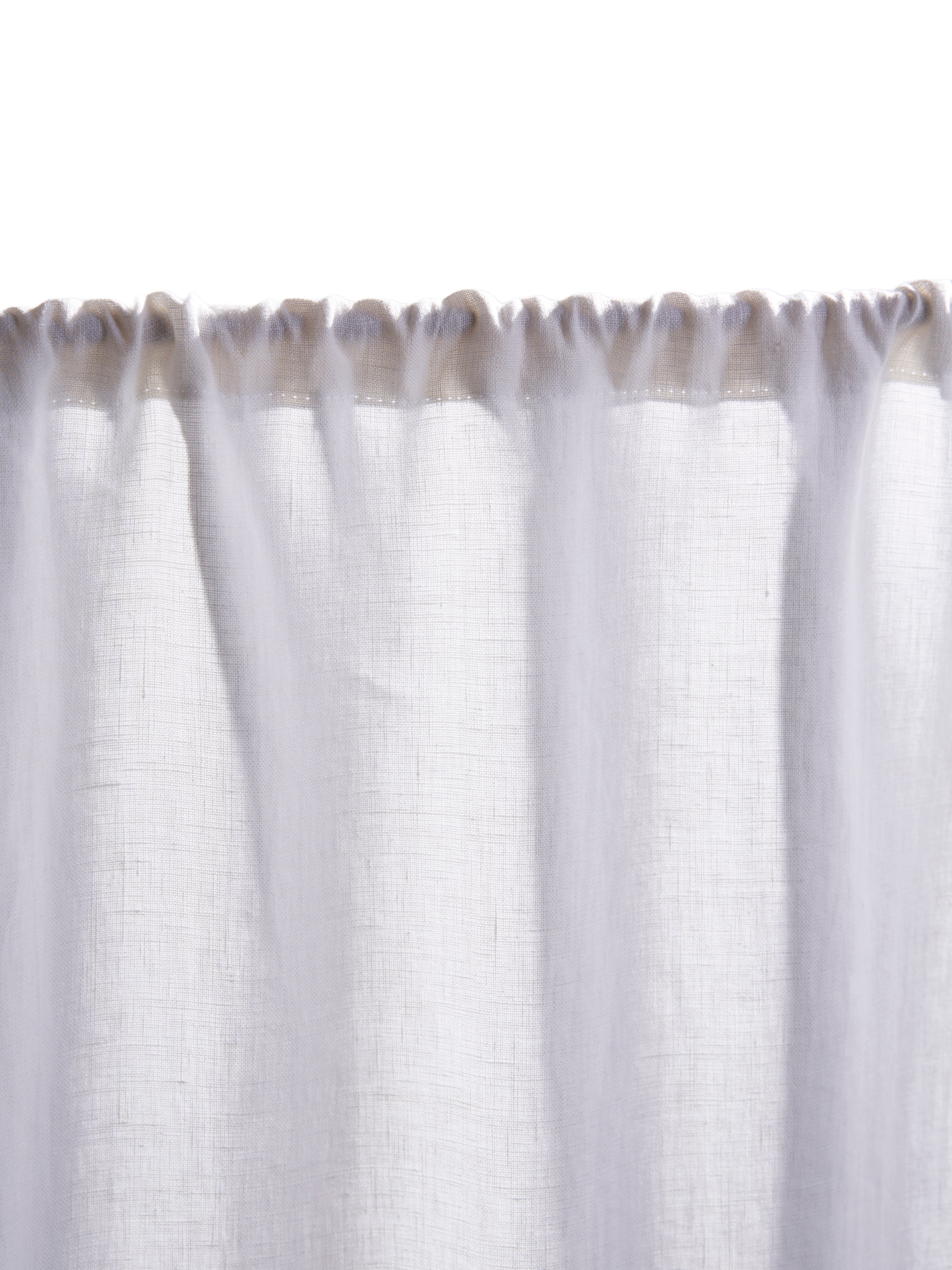 The cafe curtain - soft washed linen with a pocket top