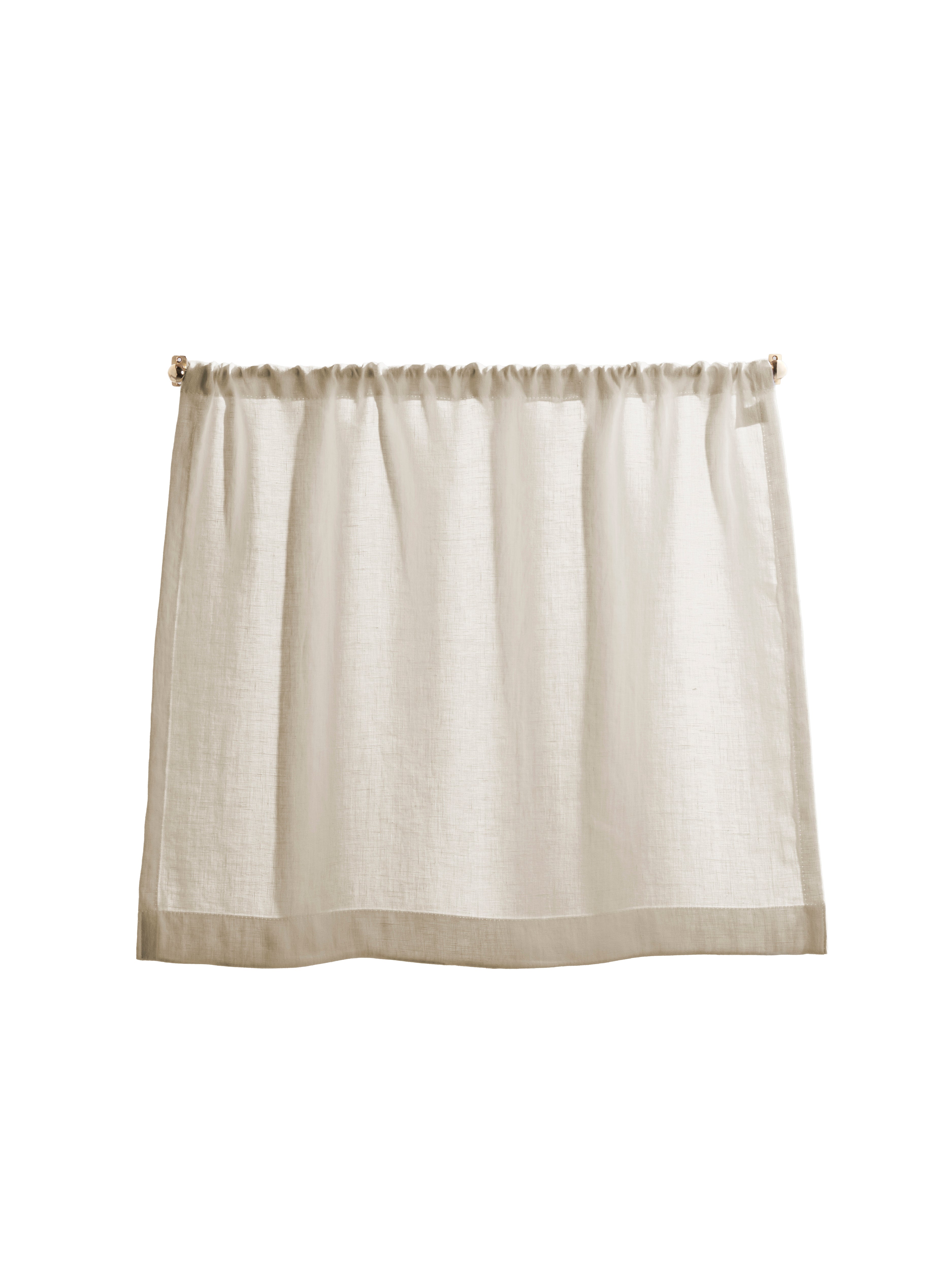 The cafe curtain - soft washed linen with a pocket top