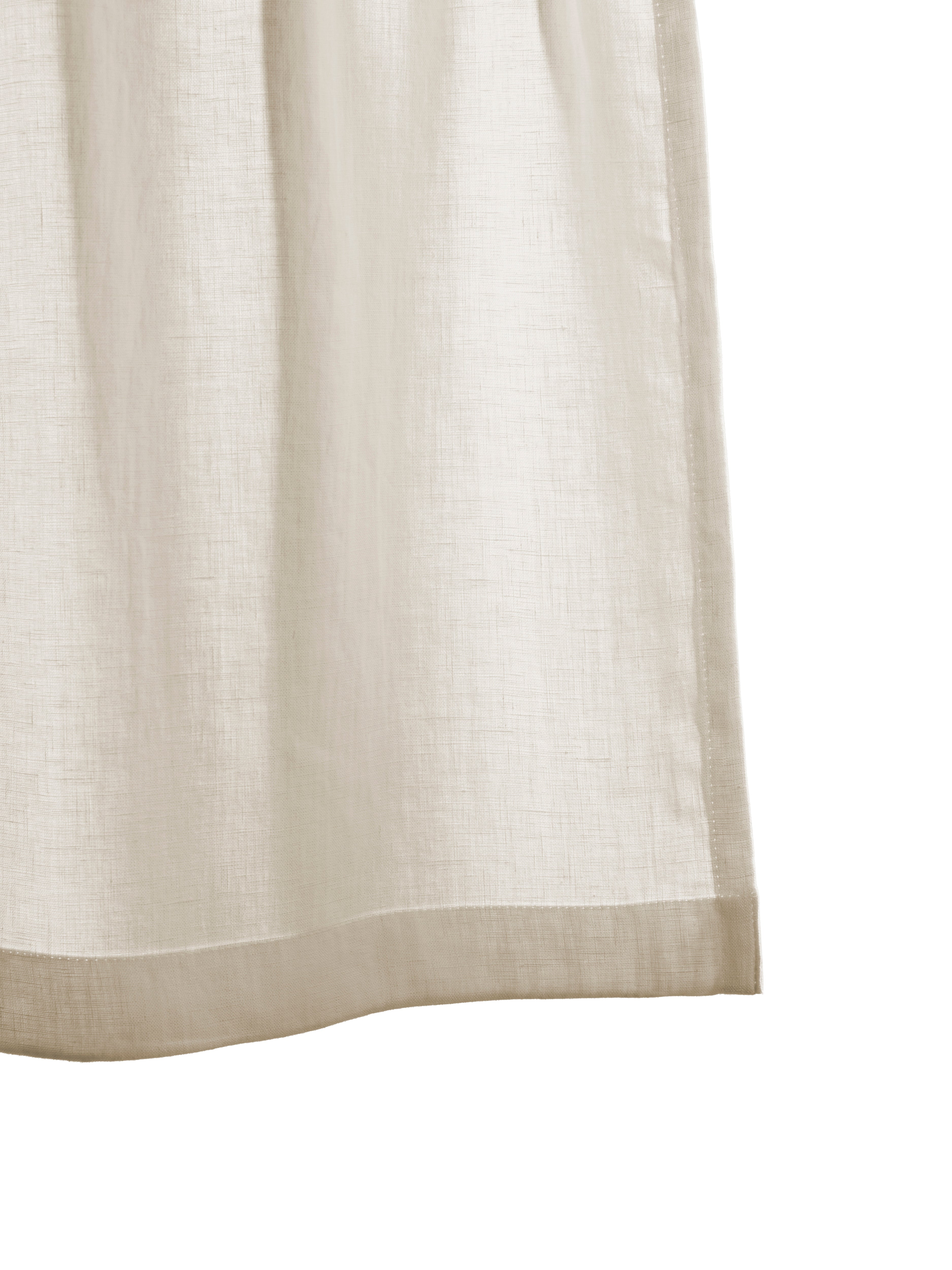 The cafe curtain - soft washed linen with a pocket top