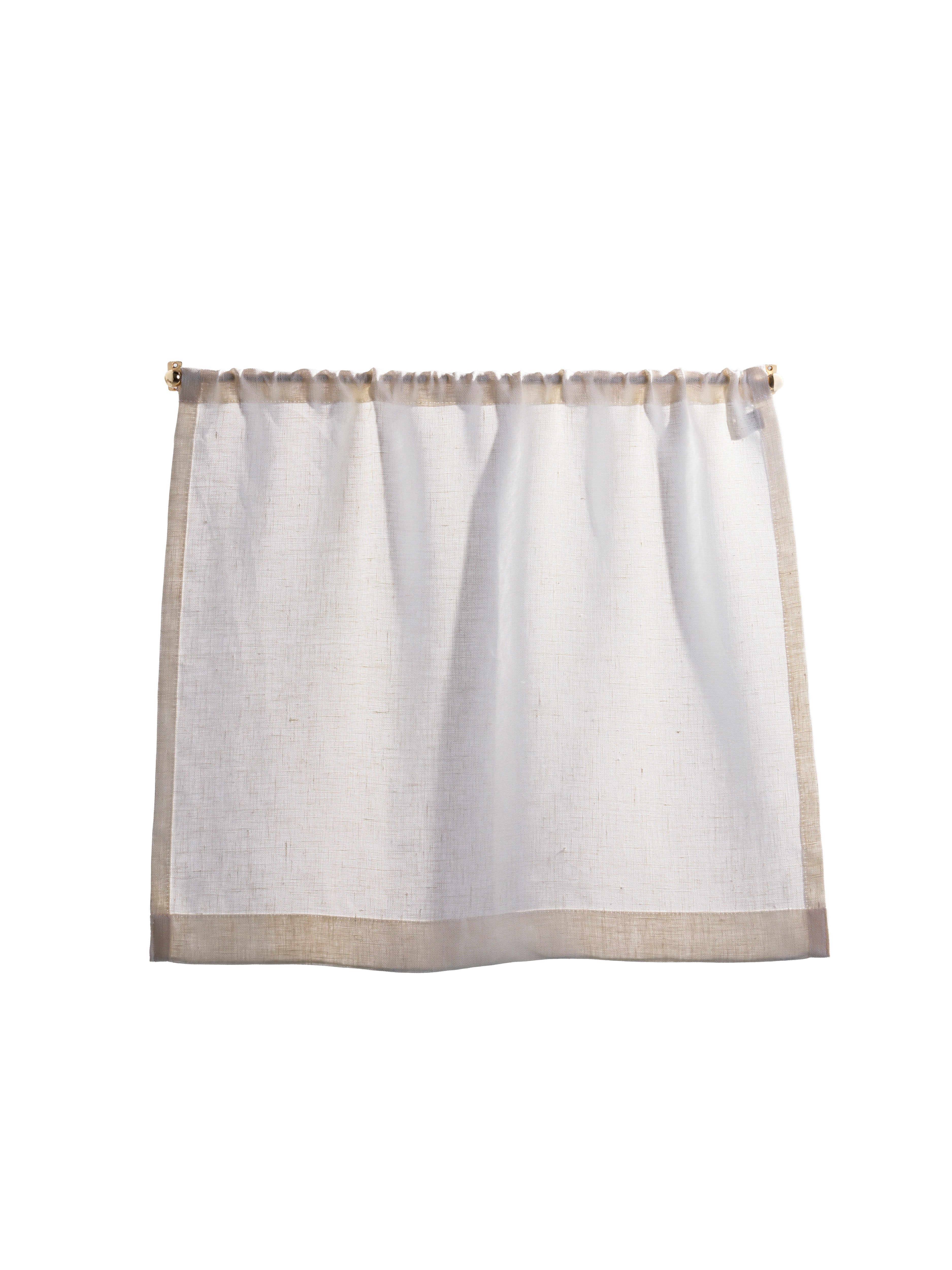 The cafe curtain - openweave linen with a pocket top
