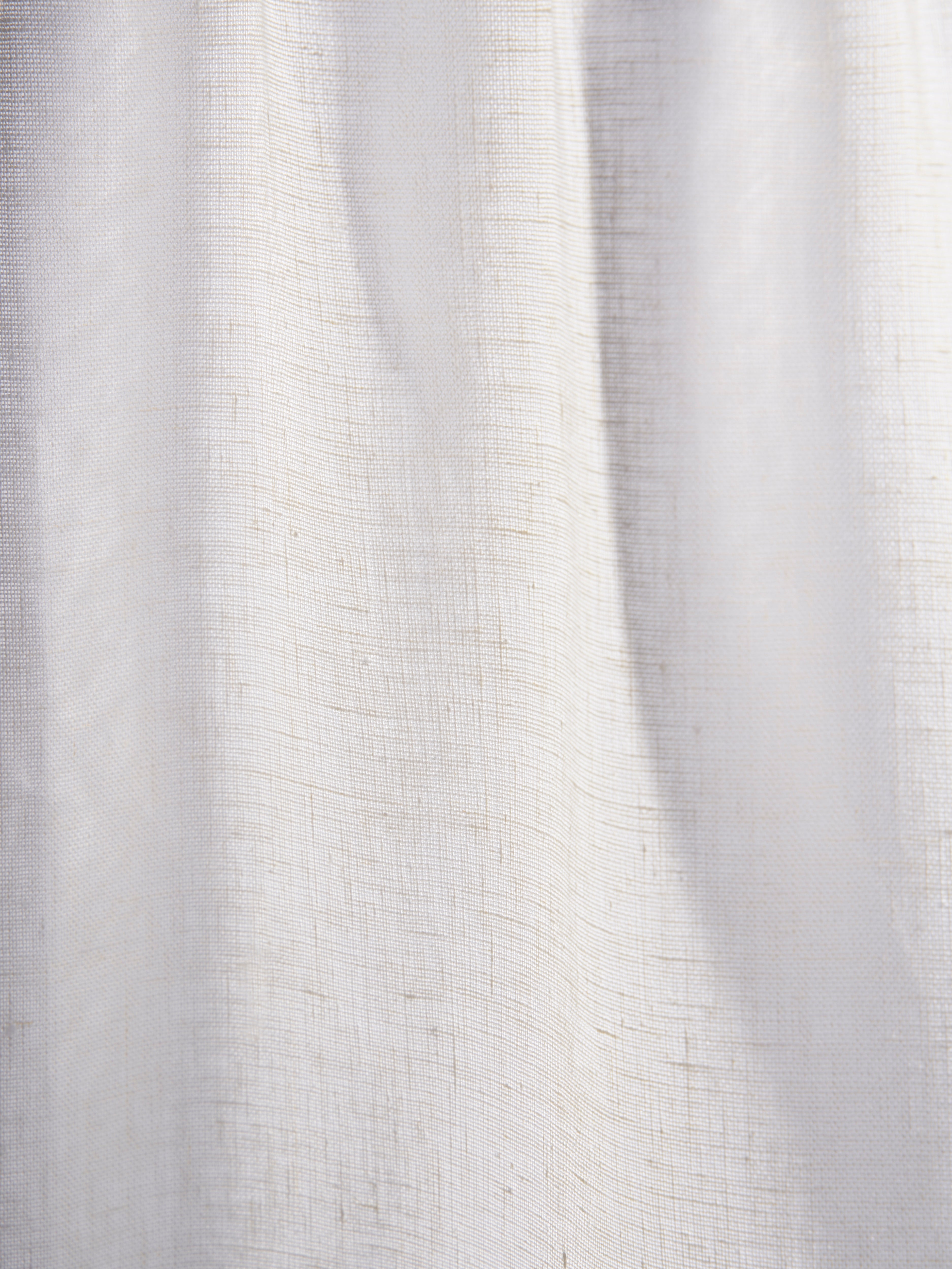 The cafe curtain - openweave linen with a pocket top