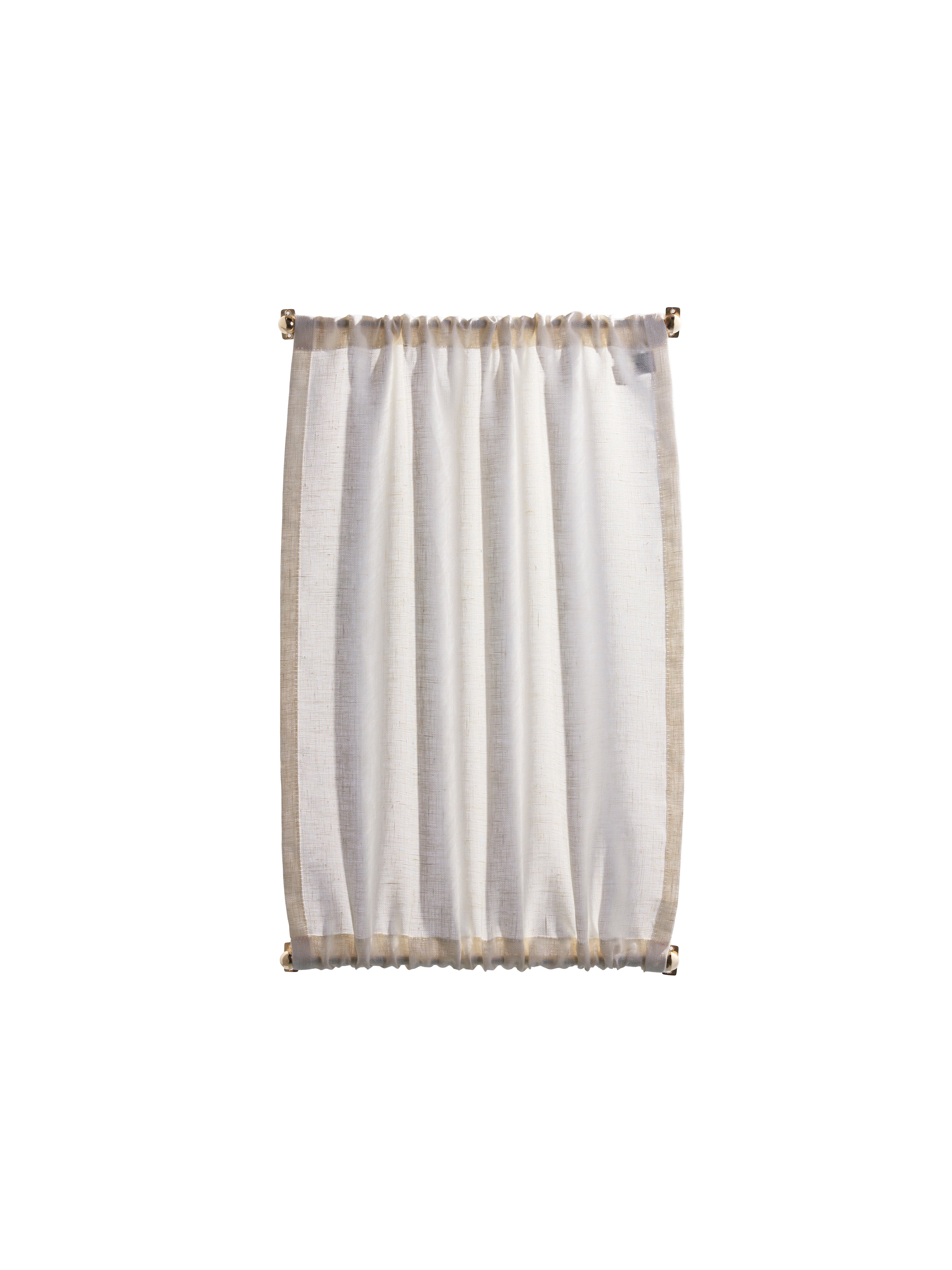 The cafe curtain - openweave linen with a double pocket