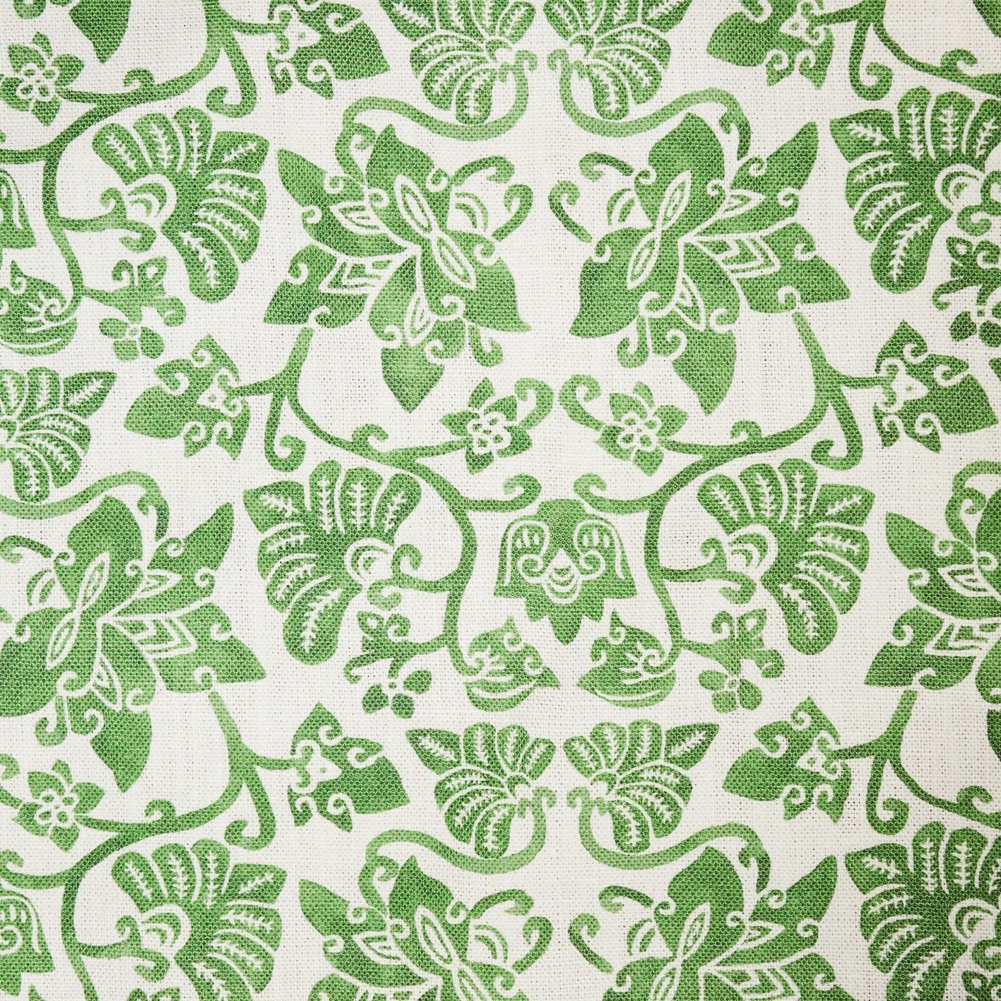 Batik floral - verdant green - East London Cloth