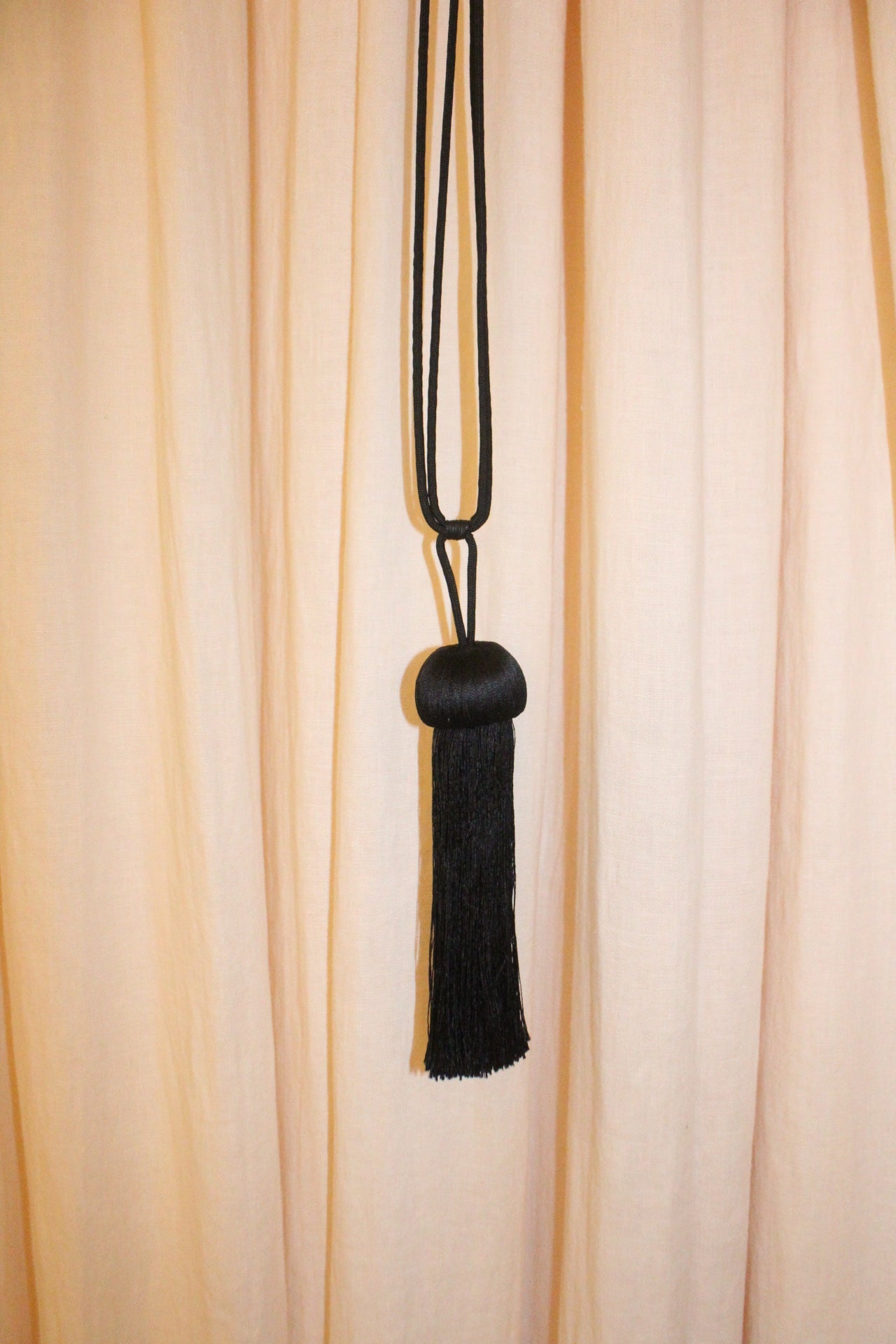 Curtain tie back - midnight - East London Cloth