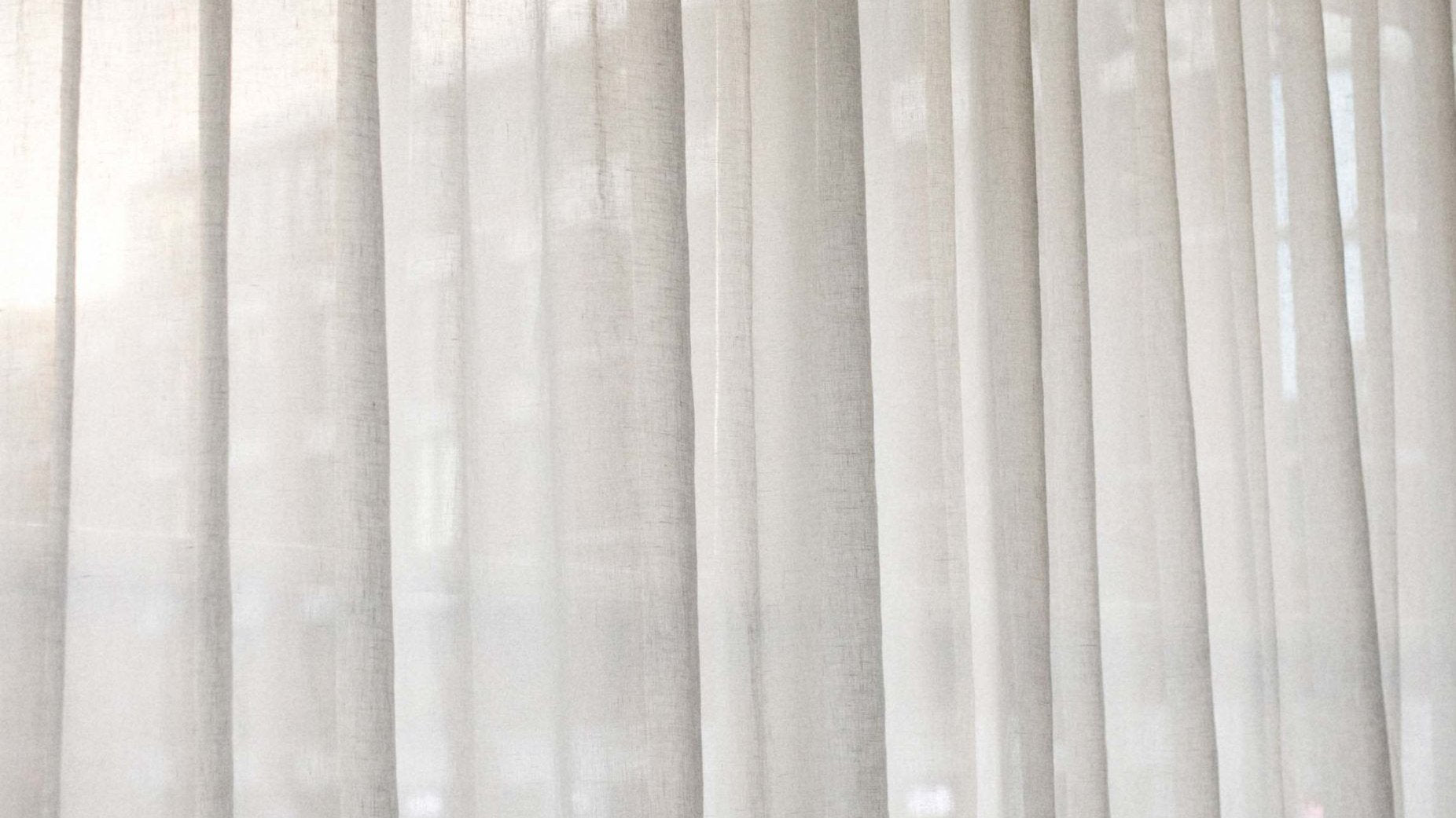 full length curtains - pleated - lightweight - East London Cloth