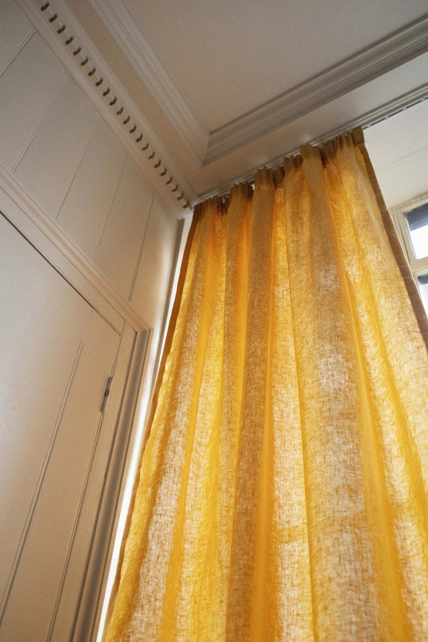 full length curtains - pleated - mediumweight - East London Cloth