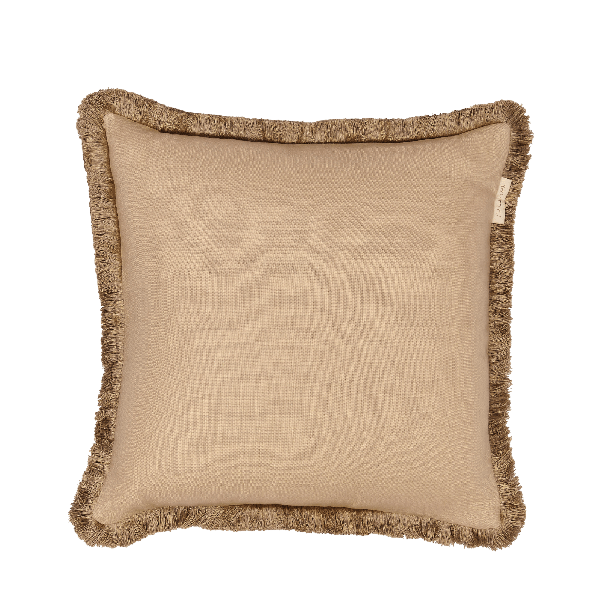 Hanbury Cornsilk - fringed cushion - 45 x 45 - East London Cloth