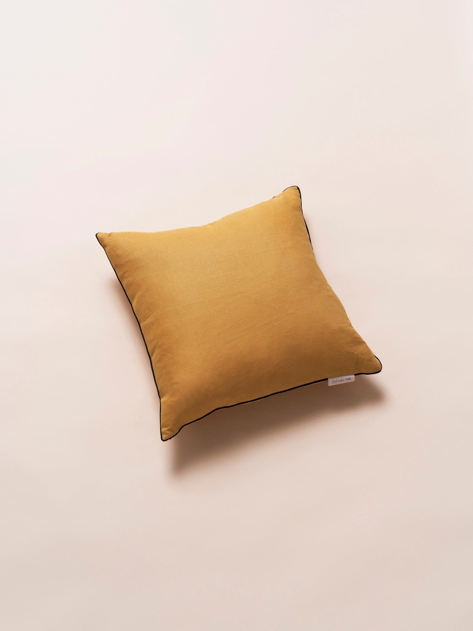 Hanbury Sienna - contrast piped cushion - East London Cloth