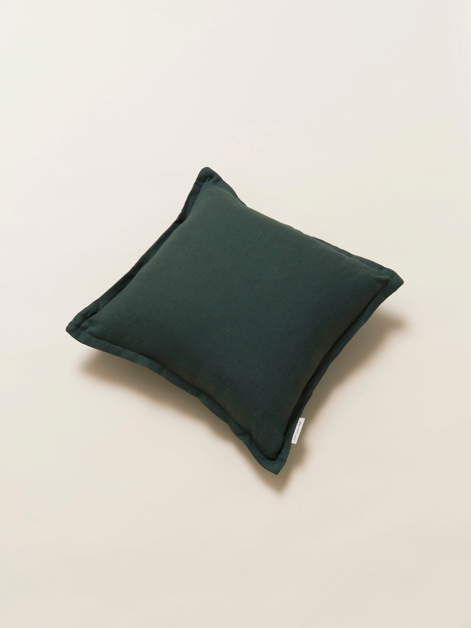 Laundered Myrtle - border cushion - East London Cloth