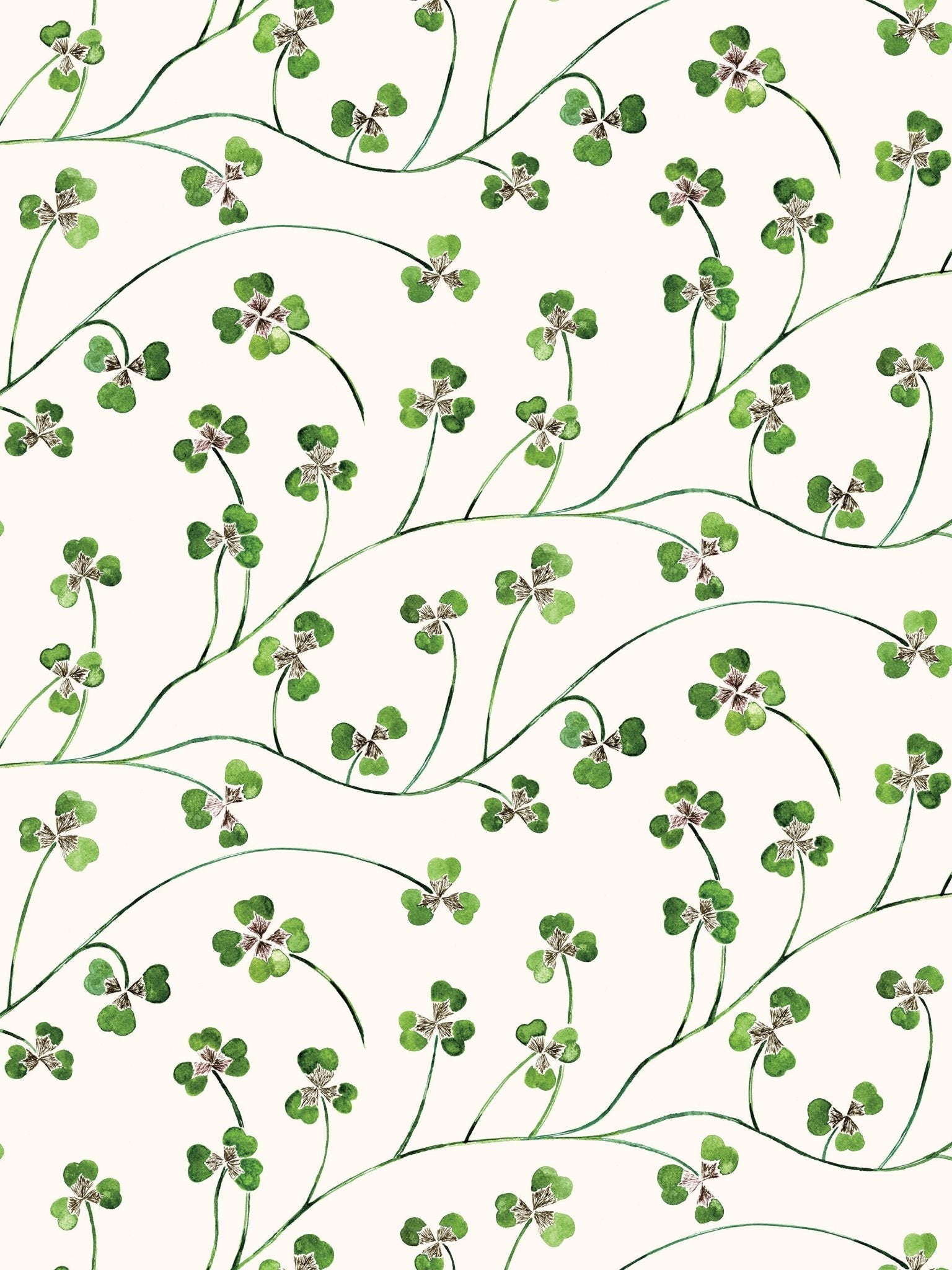 Lucky leaf (small scale) - clover lawn - East London Cloth