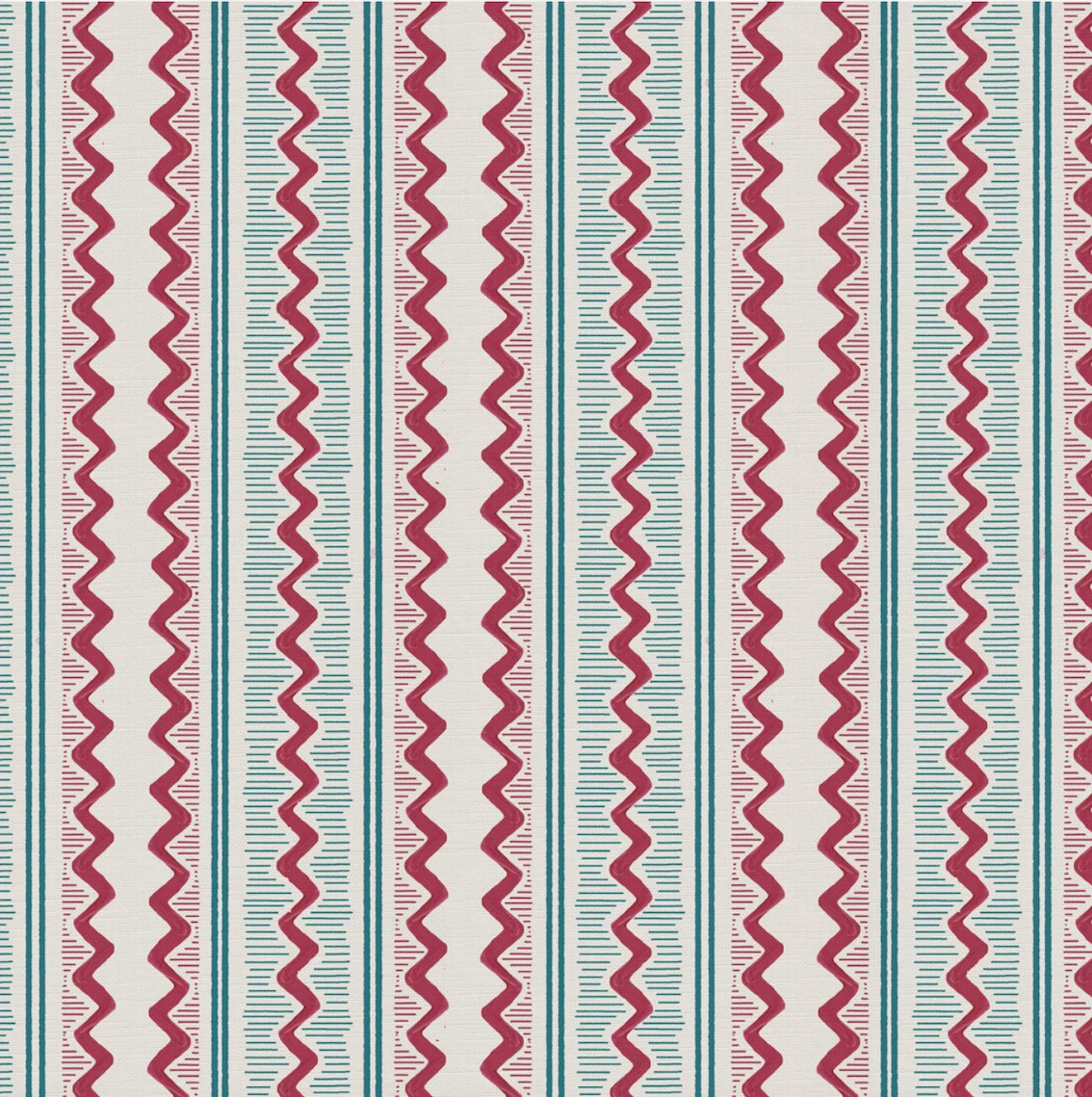 Zig zag - pink & blue - East London Cloth